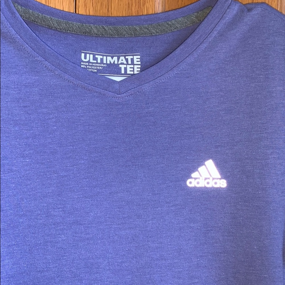Purple adidas climalite ultimate tee